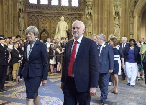theresa may and jeremy corbyn