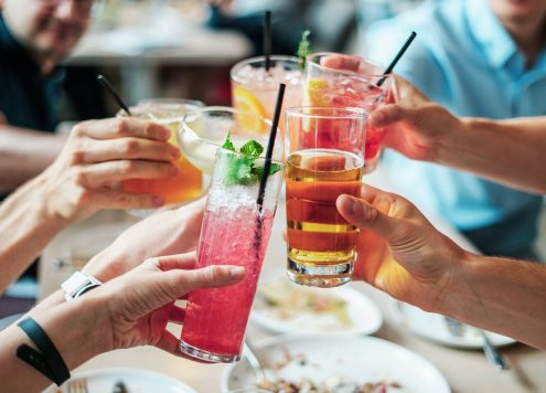 People drinking alcohol