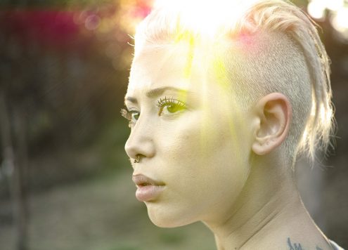 Girl with short hair