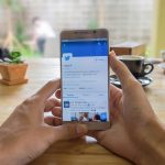 Smartphone with Twitter open